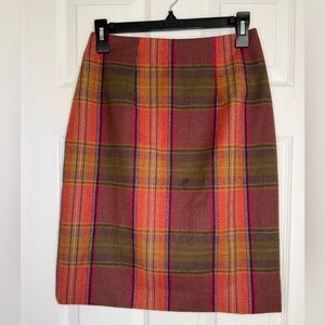 Chadwicks Vintage Plaid Fall Colors Wool Skirt
